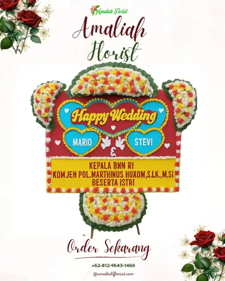 Papan Bunga Pernikahan Gendingan